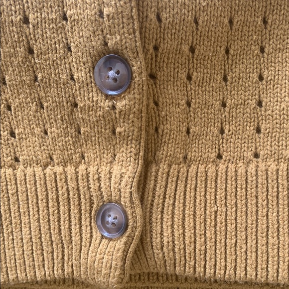 Who What Wear Yellow Ruffled Ribbed Blouse - Picture 6 of 10